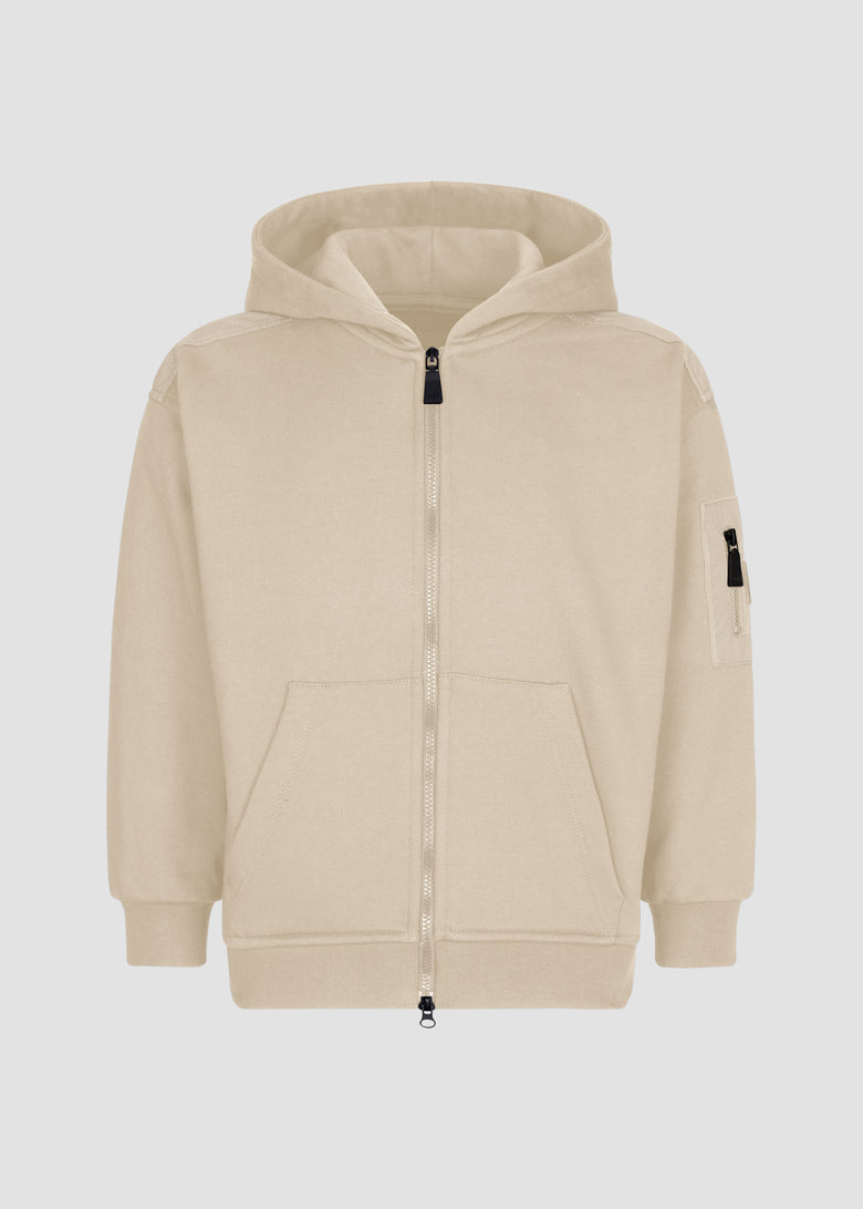 hooded sweatshirt with zip