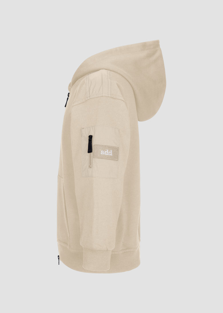 hooded sweatshirt with zip