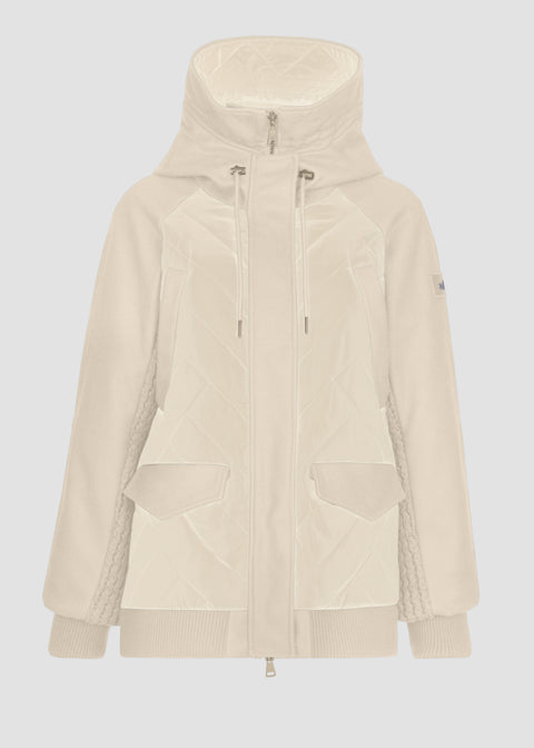 PARKA IN NYLON BRIGHT + COMPACT WOOL