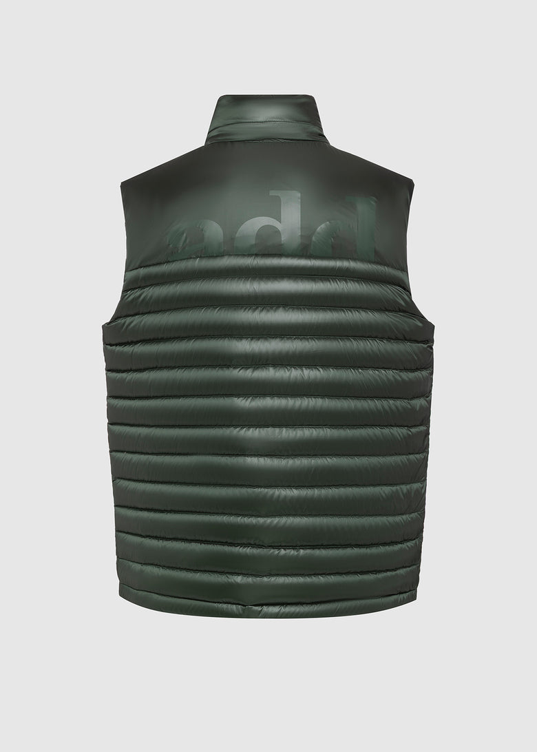 bimaterial waistcoat with logo on the back