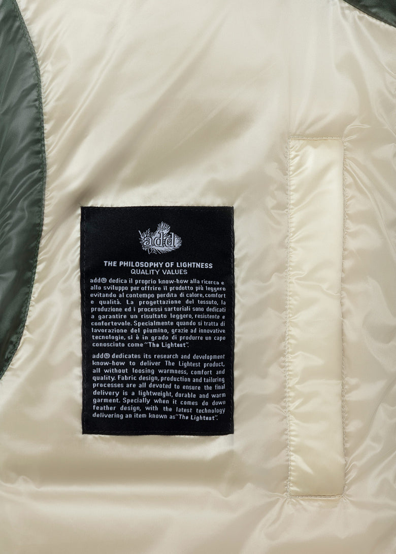 bimaterial waistcoat with logo on the back