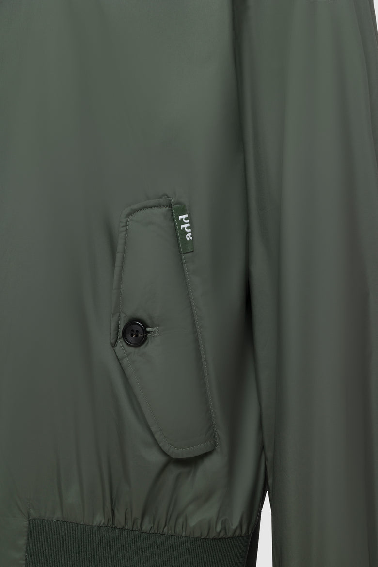 lightweight bomber jacket with knitted details