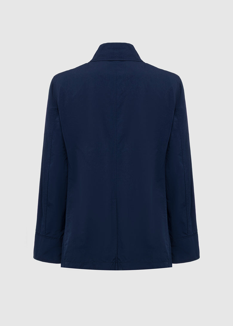 vintage garment-dyed peacoat in technical fabric
