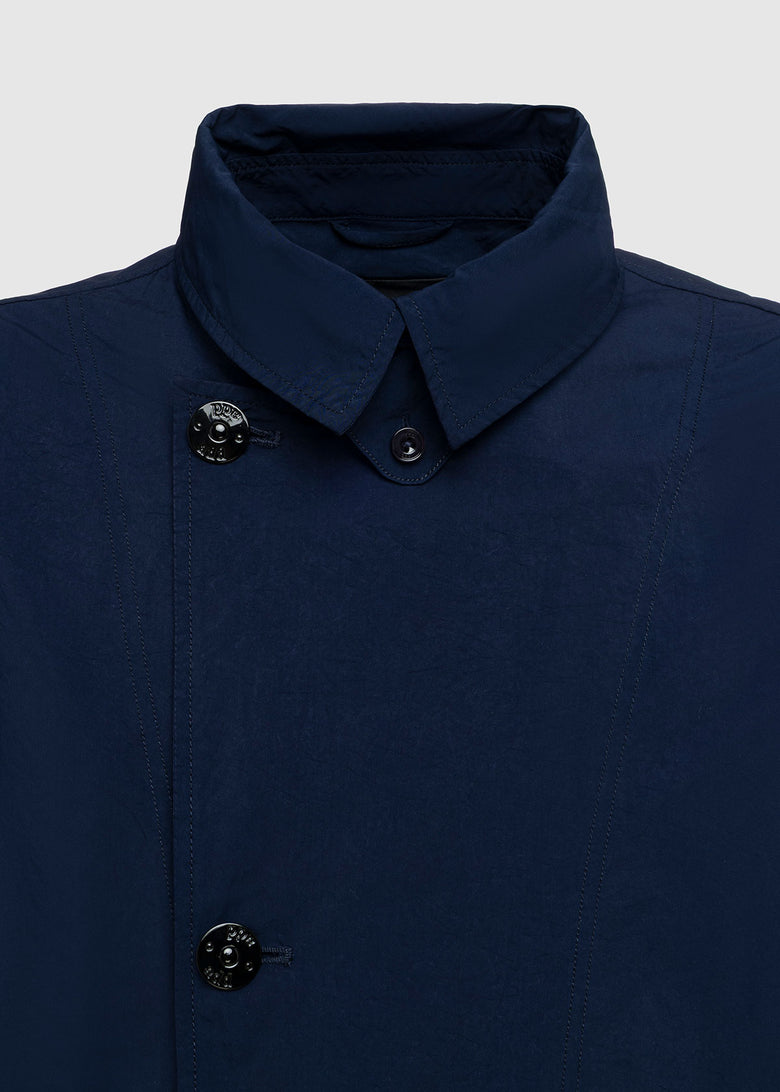 vintage garment-dyed peacoat in technical fabric