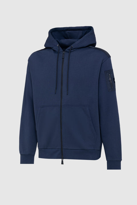 FELPA CON CAPPUCCIO E ZIP