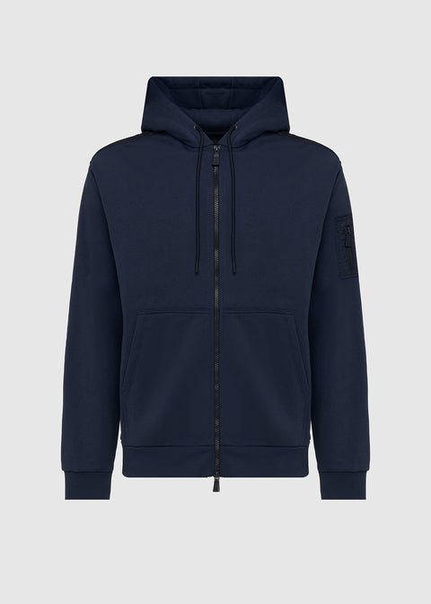 FELPA CON CAPPUCCIO E ZIP