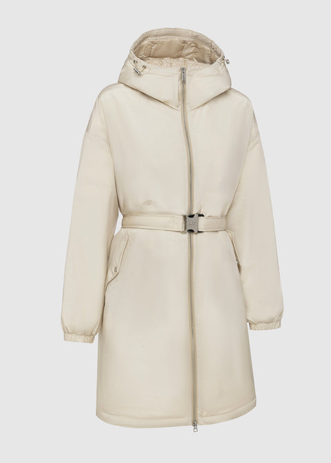 SMOOTH PADDED PARKA WITH BELT