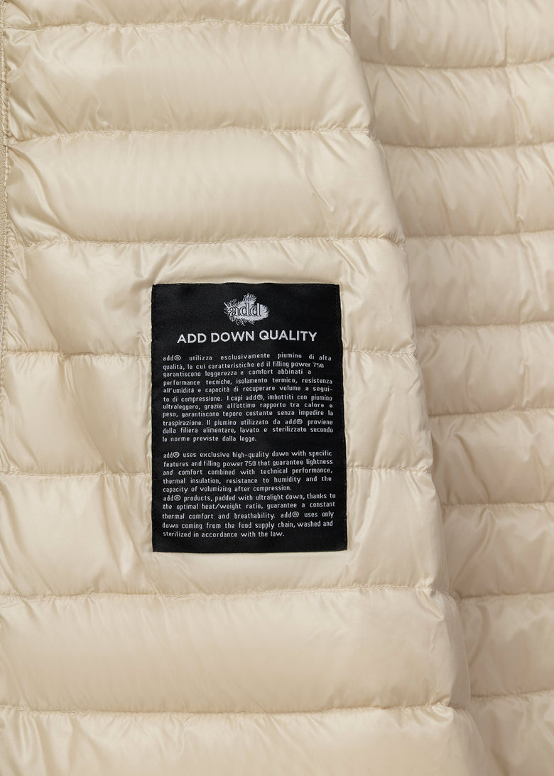 smooth padded parka with belt