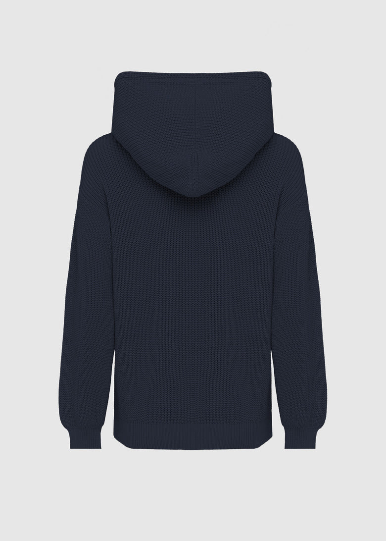full zip knit sweatshirt