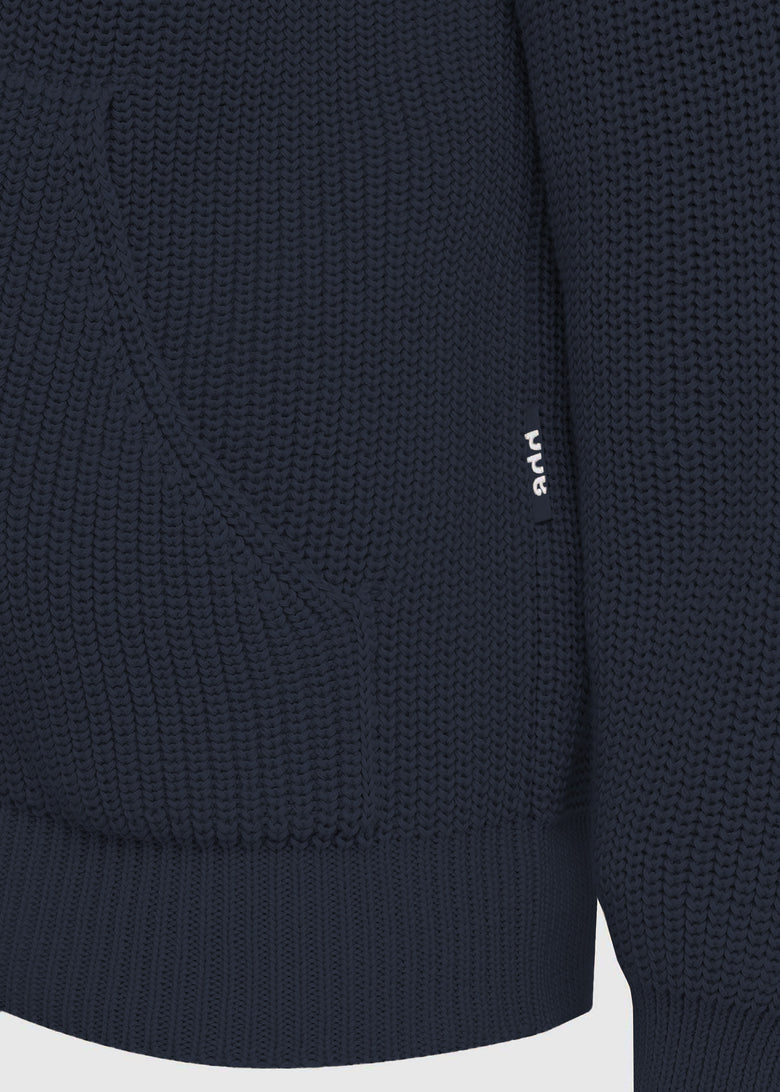 full zip knit sweatshirt