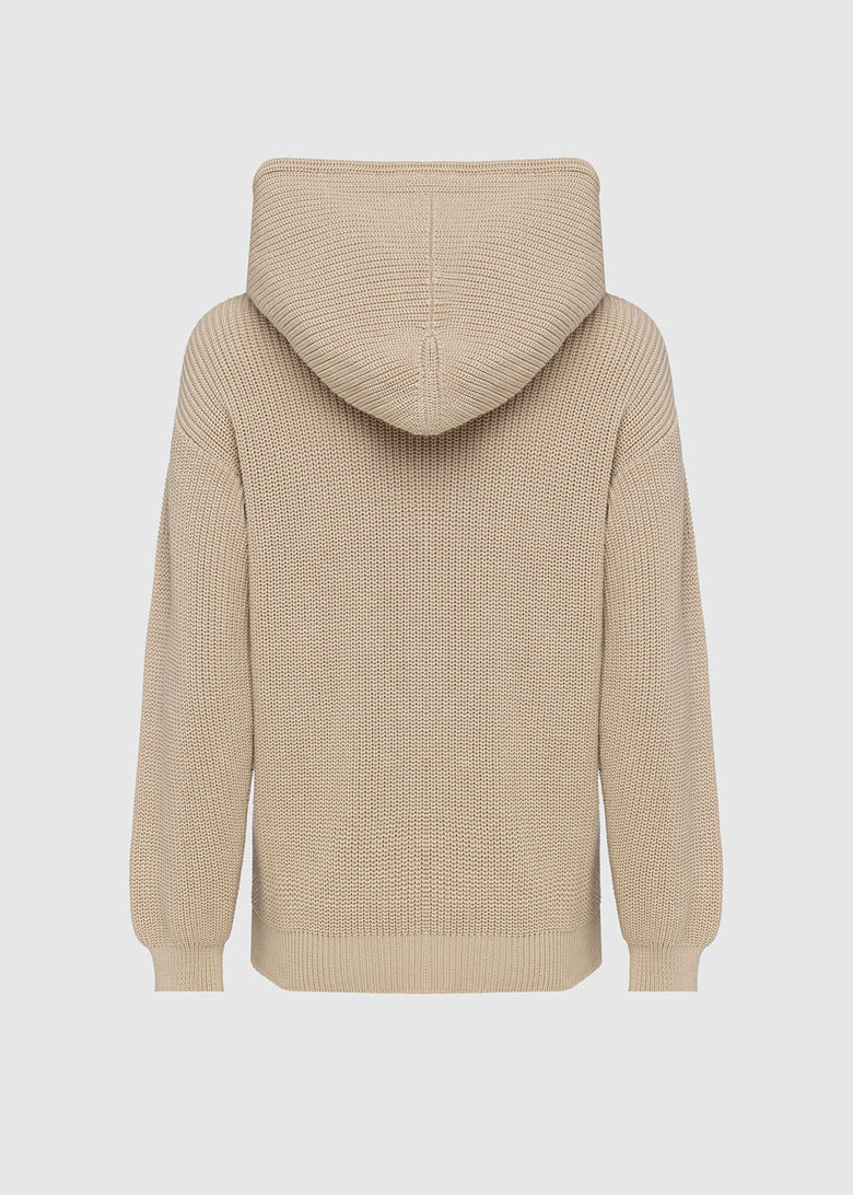 full zip knit sweatshirt