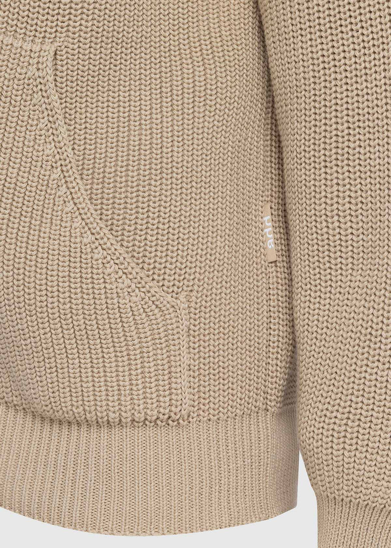 full zip knit sweatshirt