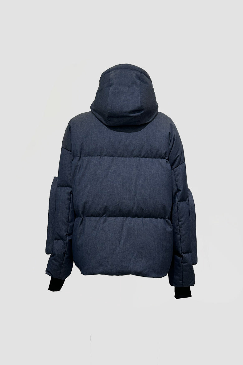 down bomber with detachable hood