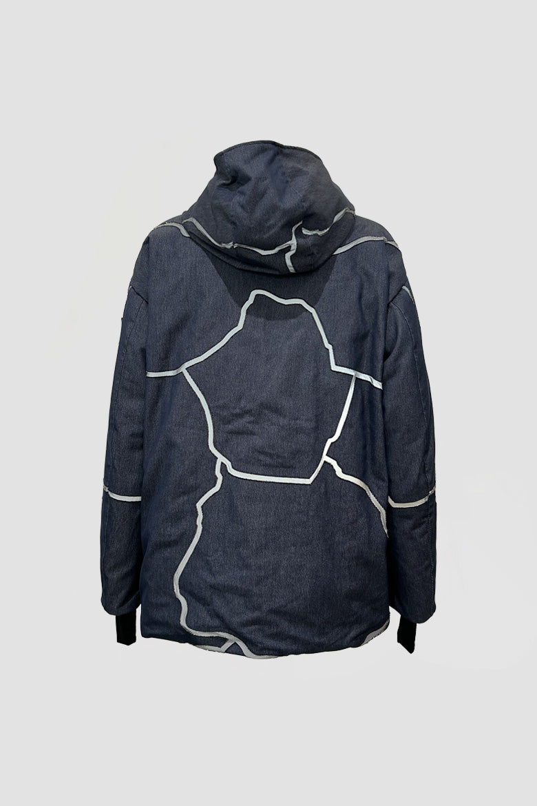 hooded parka with down padding