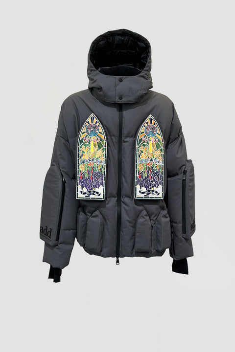 DOWN BOMBER WITH DETACHABLE HOOD