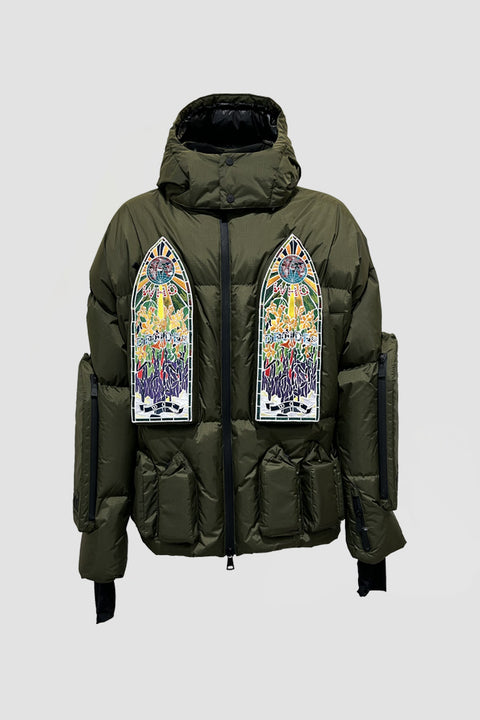 DOWN BOMBER WITH DETACHABLE HOOD