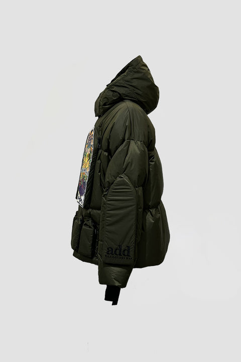 DOWN BOMBER WITH DETACHABLE HOOD