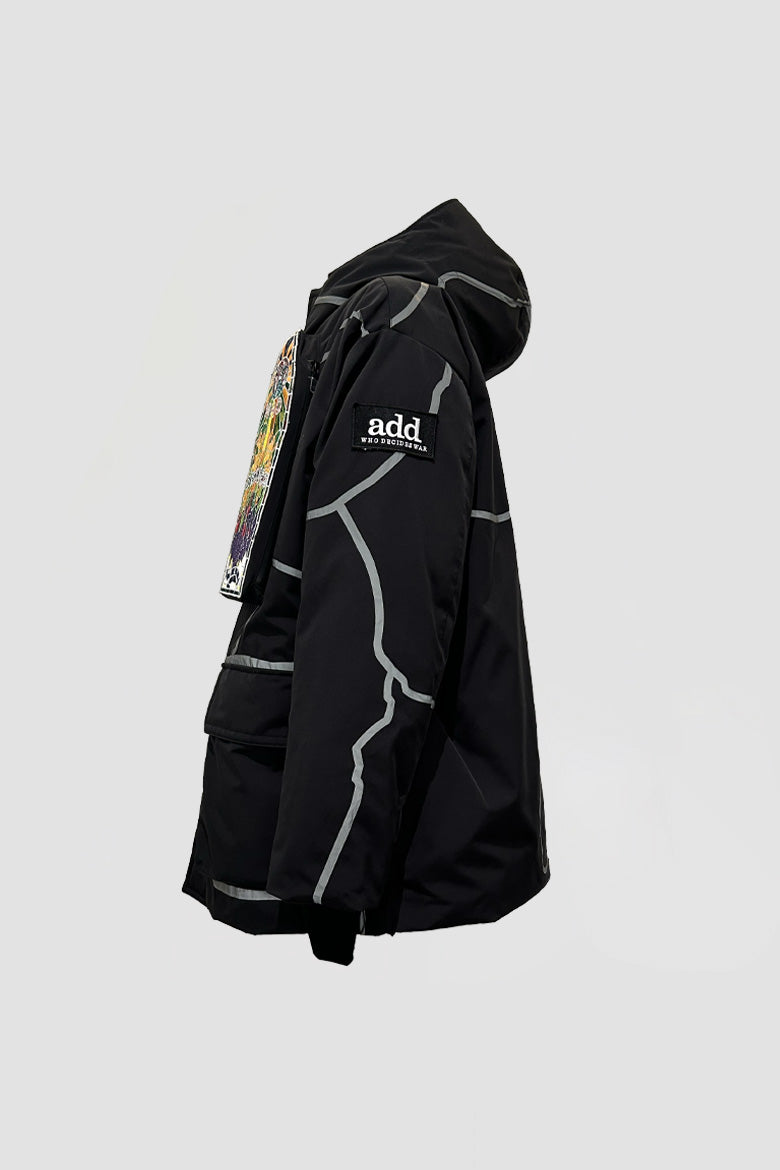 hooded parka with down padding