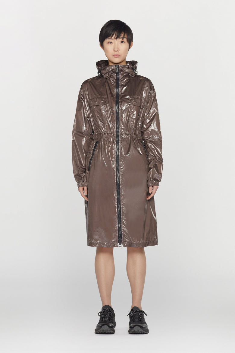 Parka gender neutral in nylon idrorepellente e antivento con cappuccio