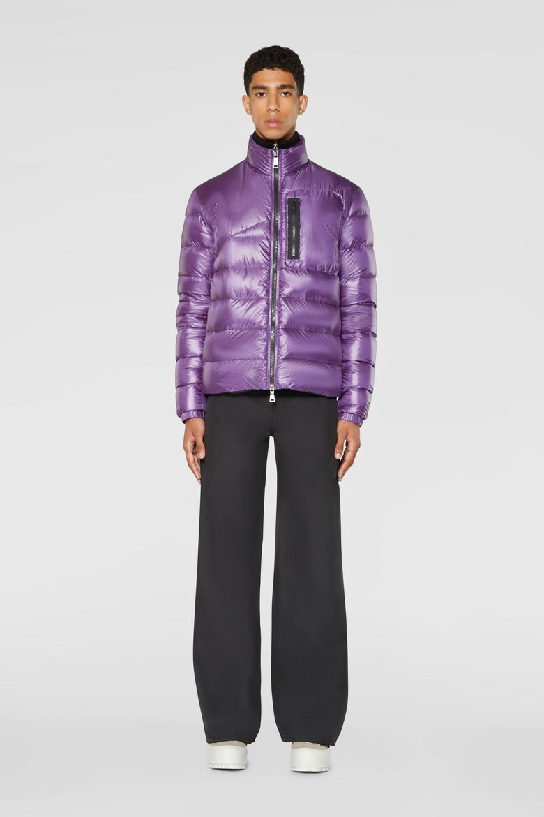 Biker jacket with down padding