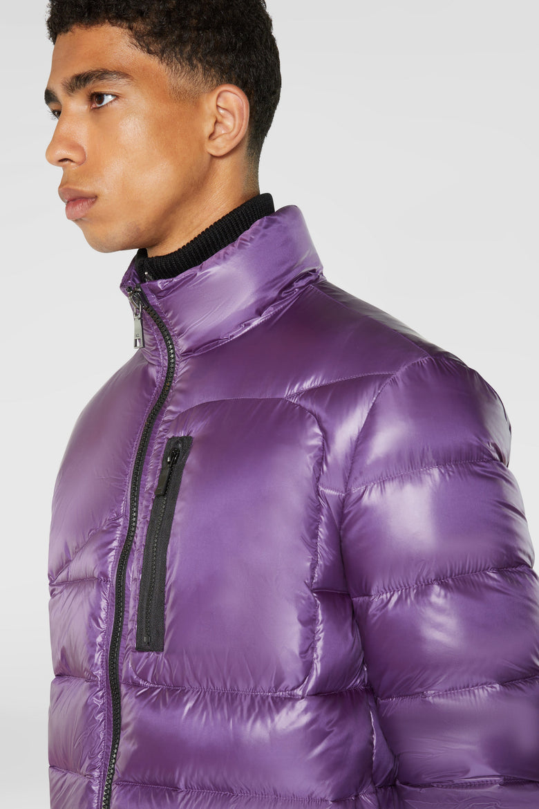 Biker jacket with down padding