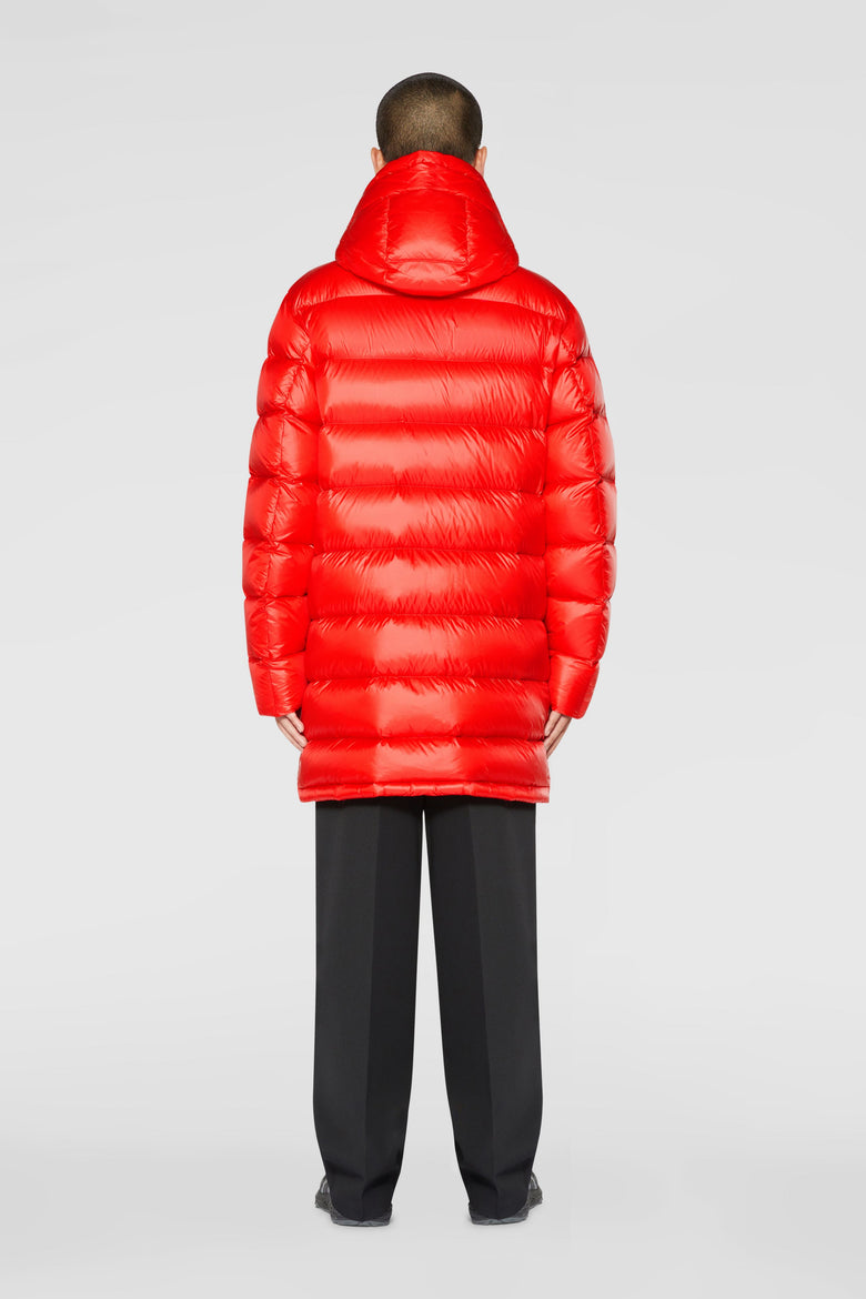 Down padded coat with detachable hood