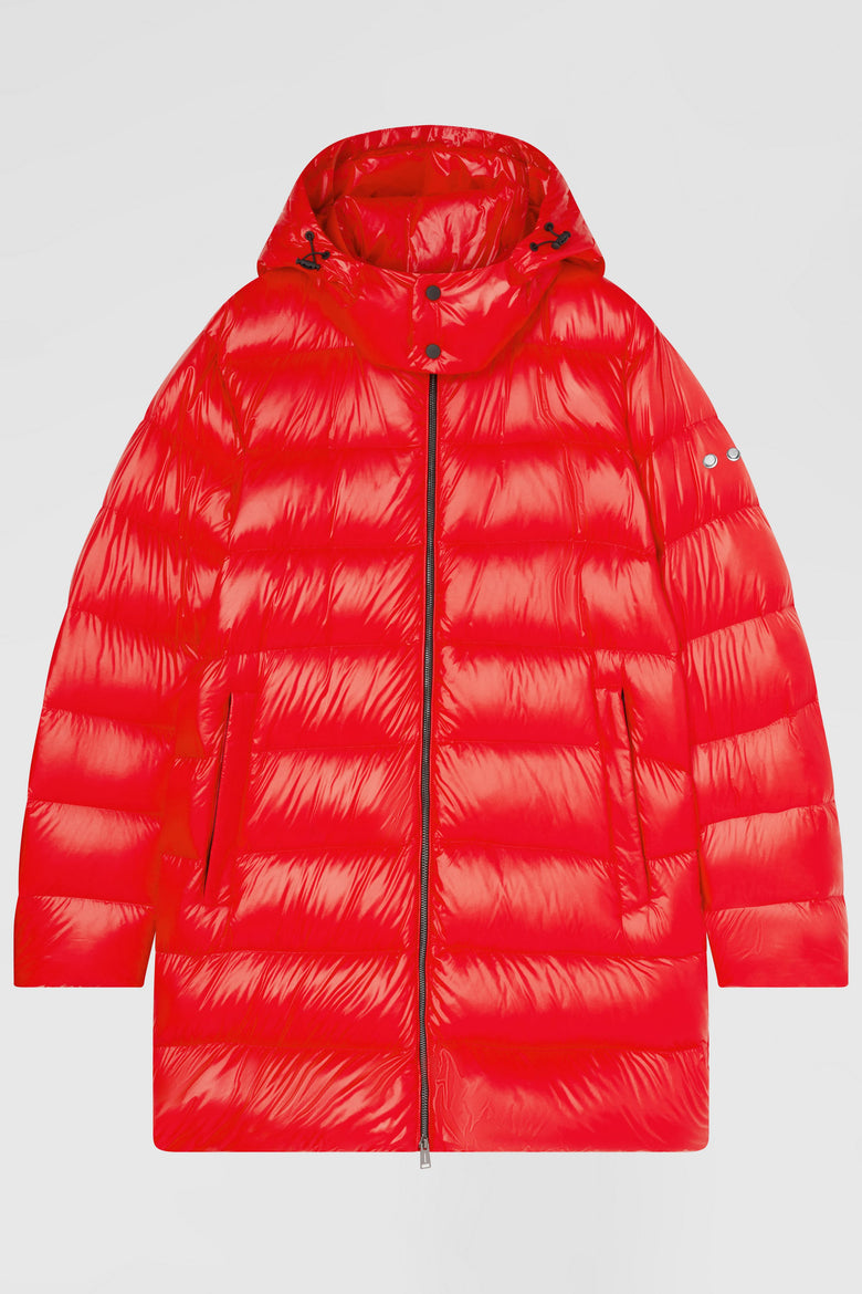Down padded coat with detachable hood
