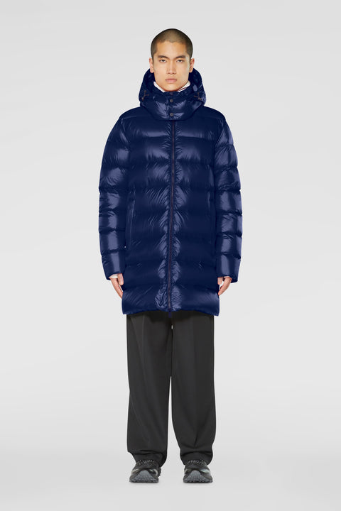 Down padded coat with detachable hood
