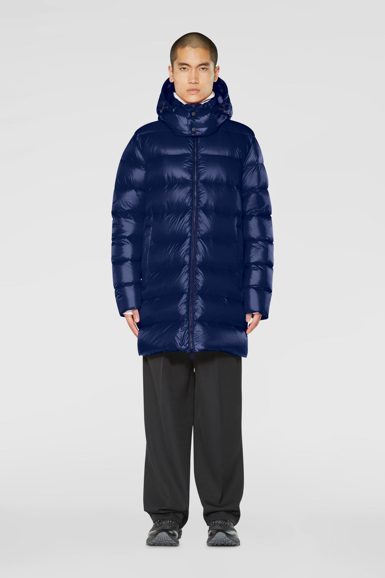 Down padded coat with detachable hood