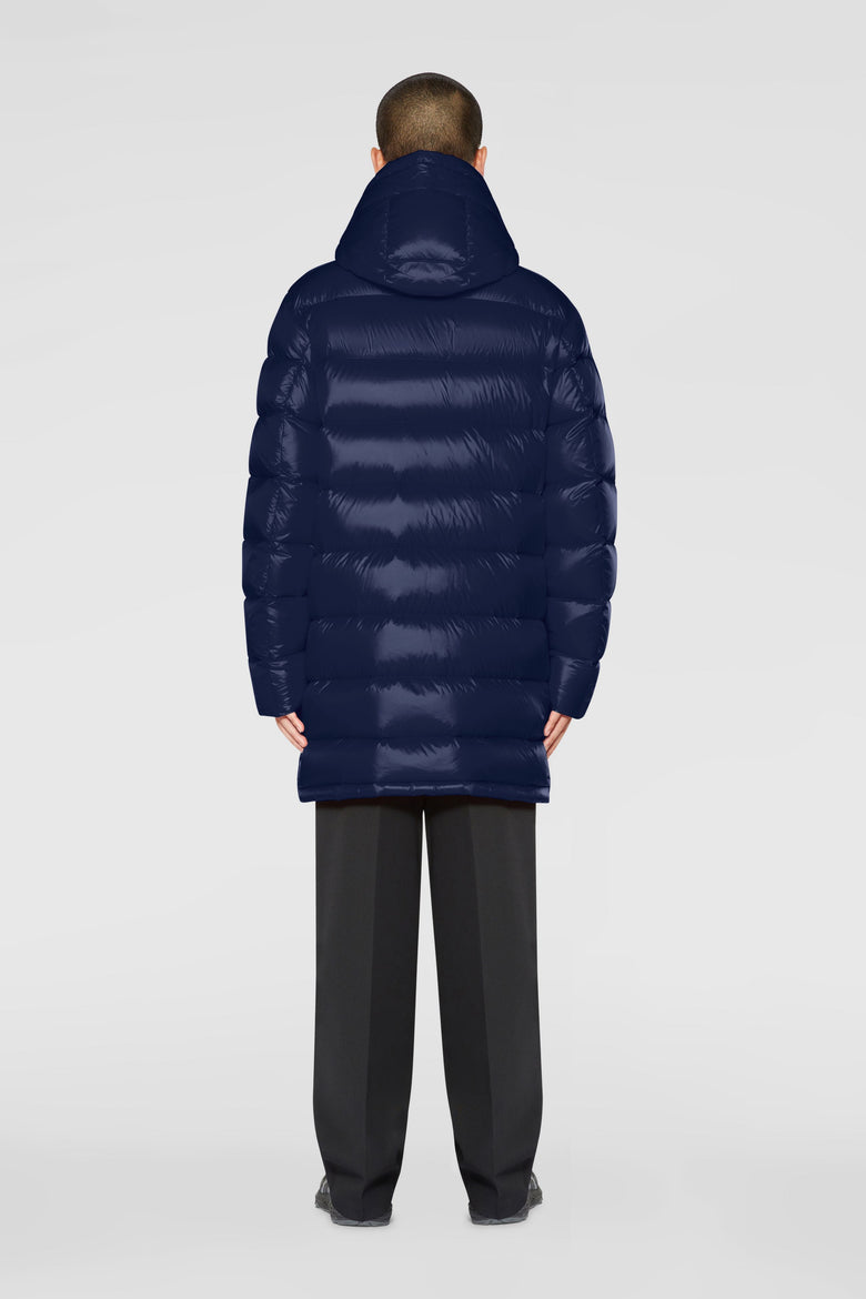 Down padded coat with detachable hood