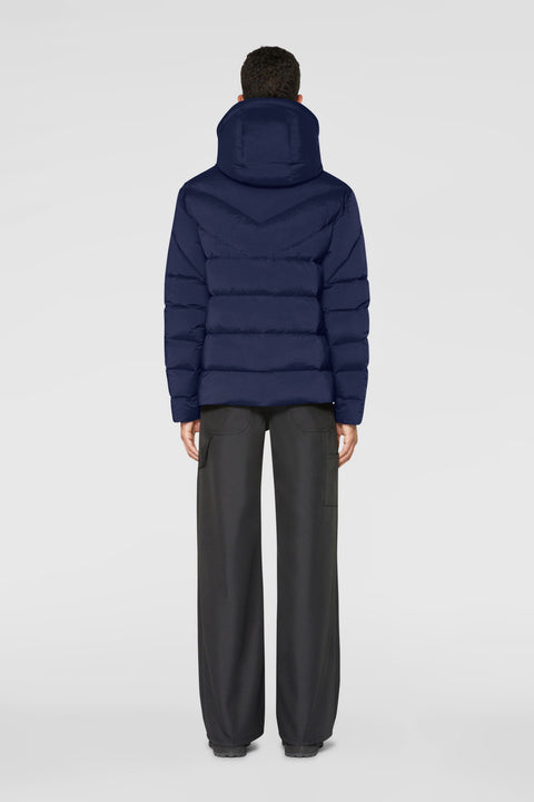 Bomber in nylon stretch imbottito