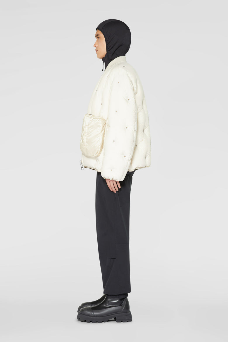 Down bomber with all-over snaps
