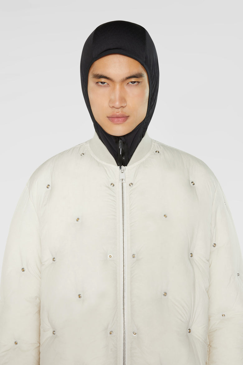 Down bomber with all-over snaps