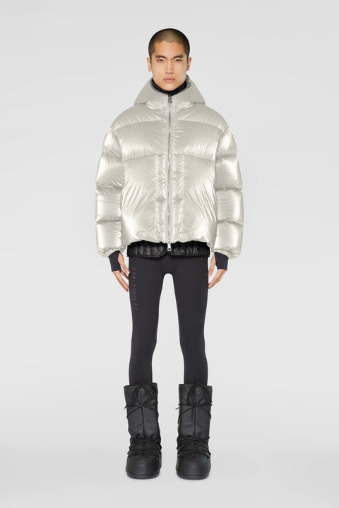 Down jacket with hood