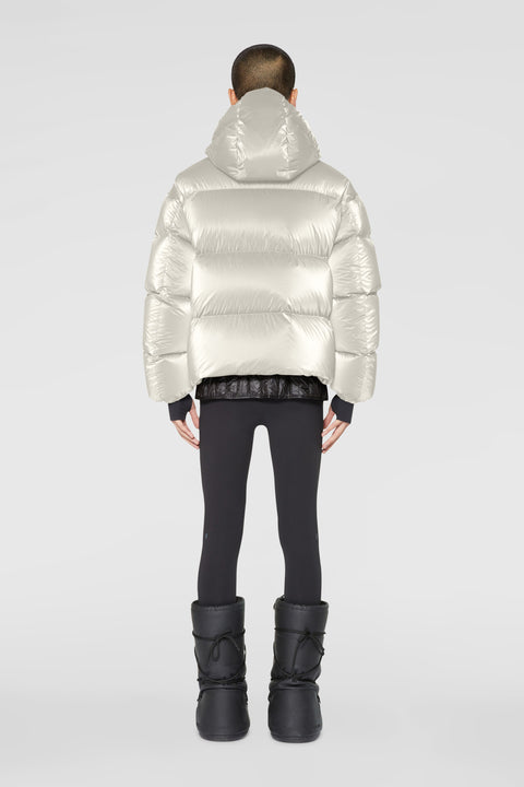 Down jacket with hood