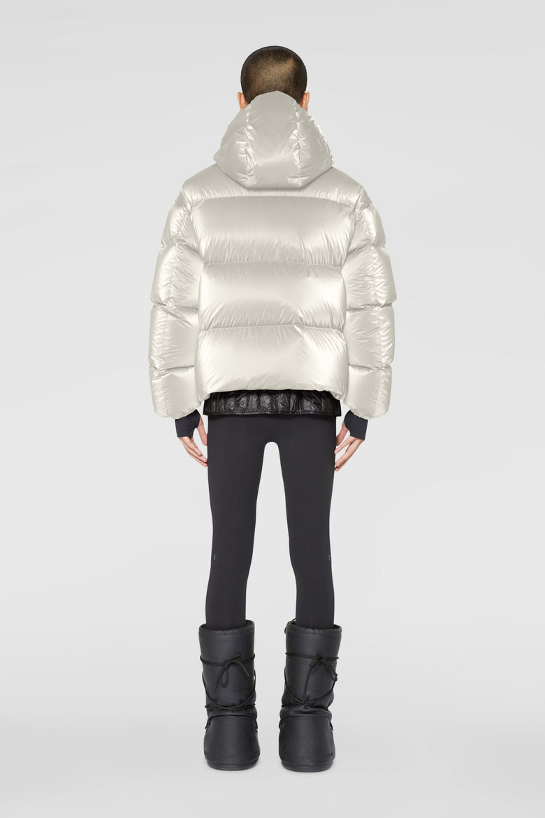 Down jacket with hood