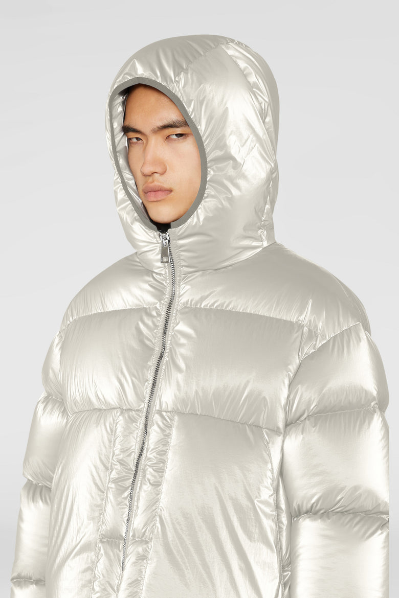 Down jacket with hood