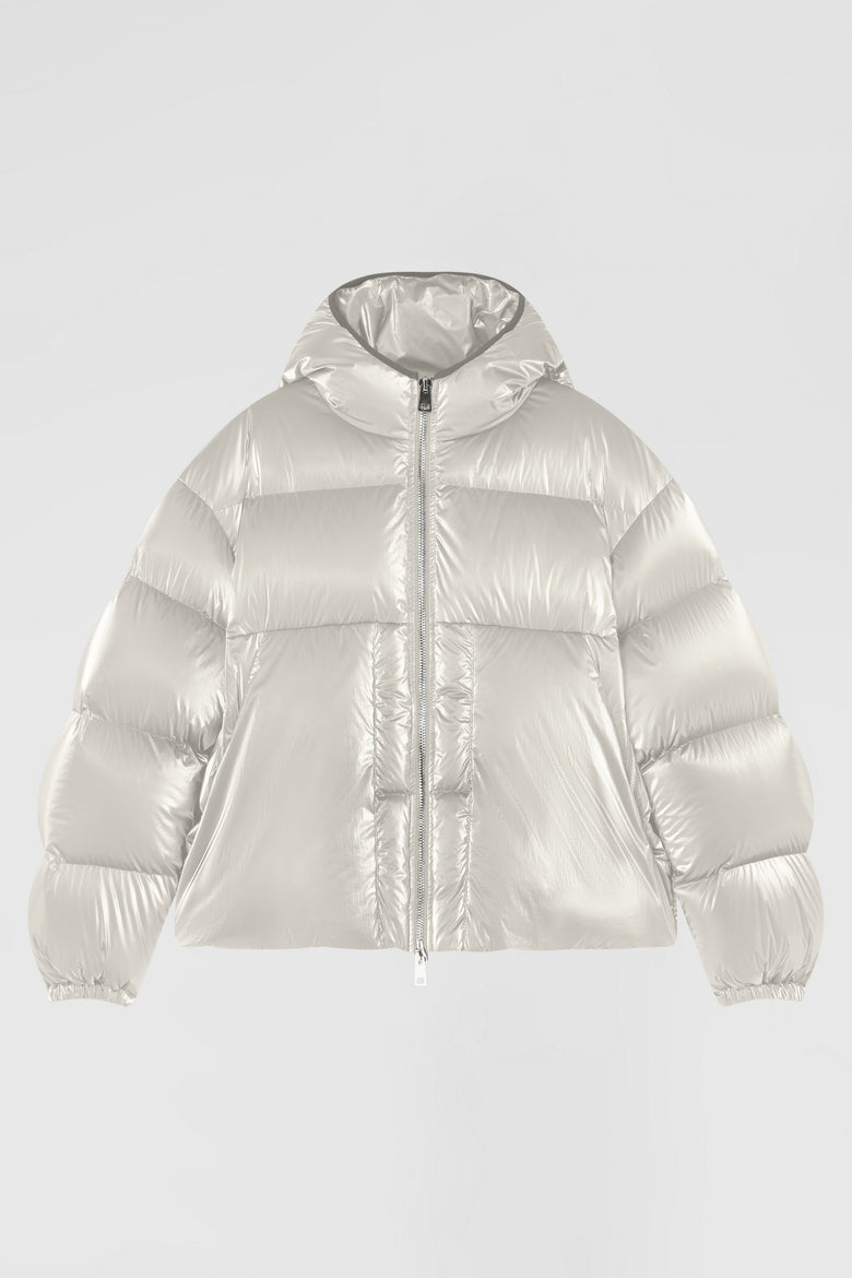 Down jacket with hood