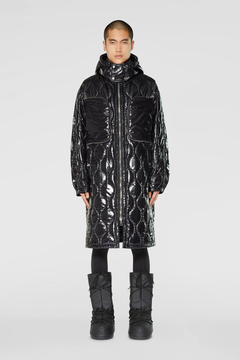 Cappotto in ovatta con cappuccio staccabile