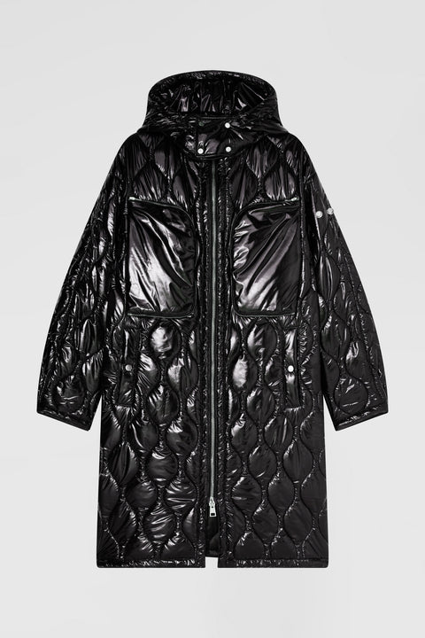 Padded coat with detachable hood