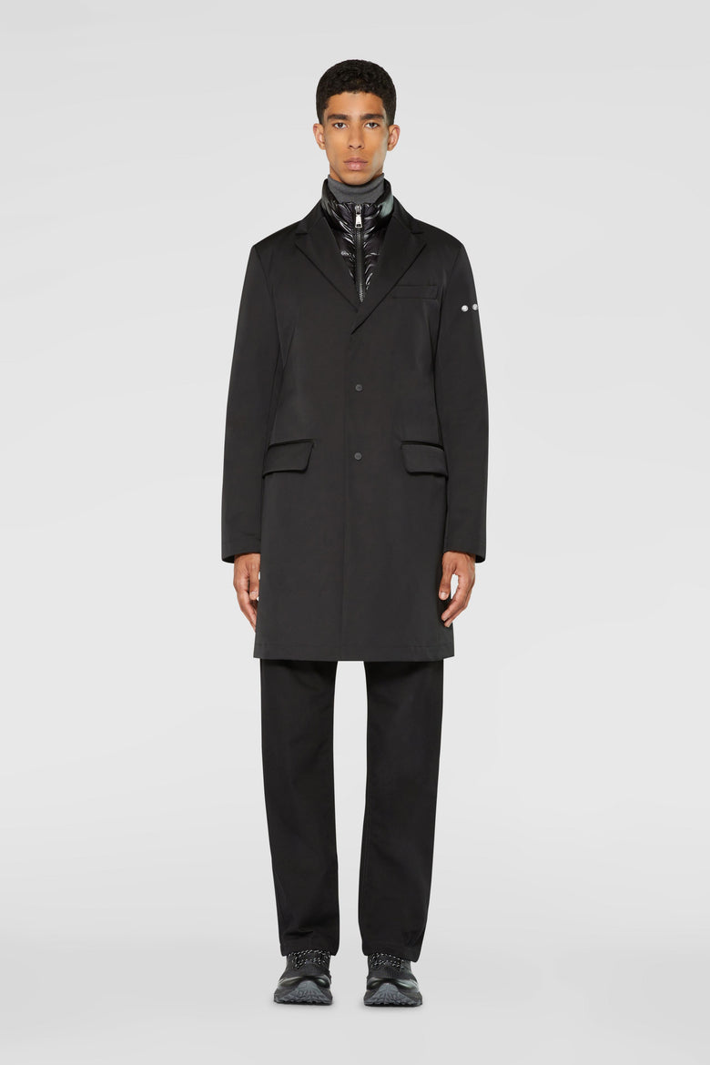 Twin jacket: raincoat with inner down jacket