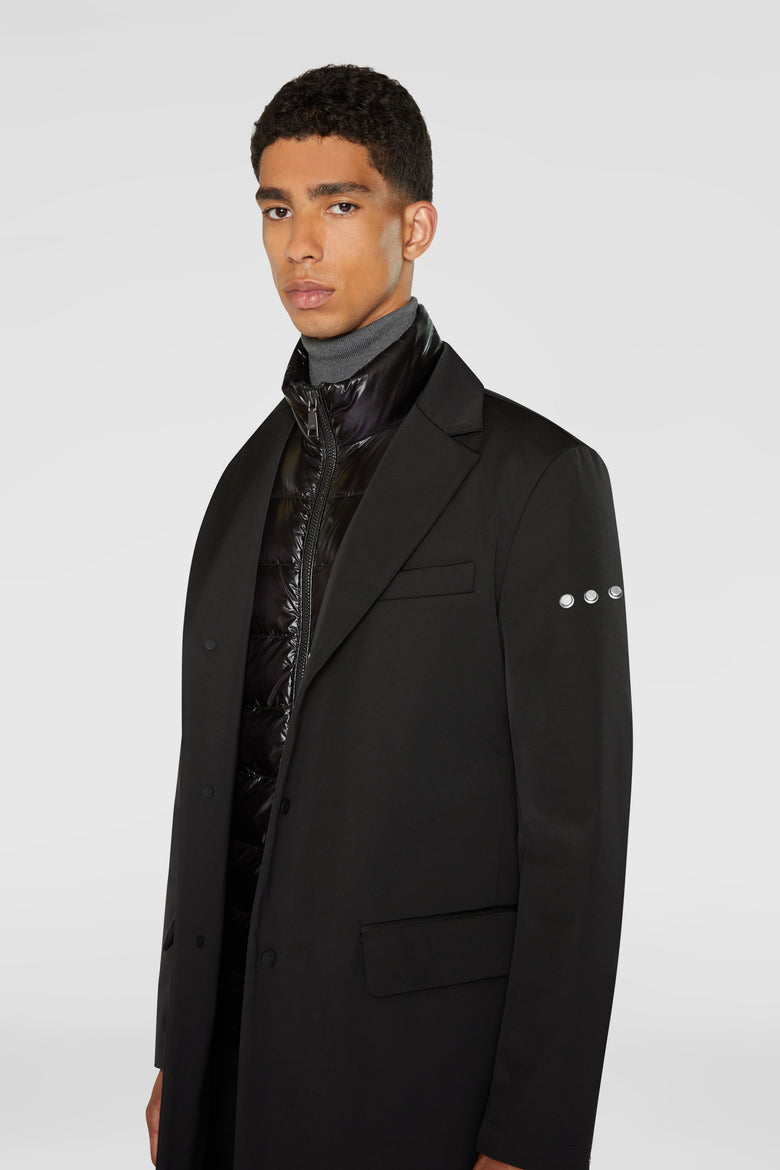 Twin jacket: raincoat with inner down jacket