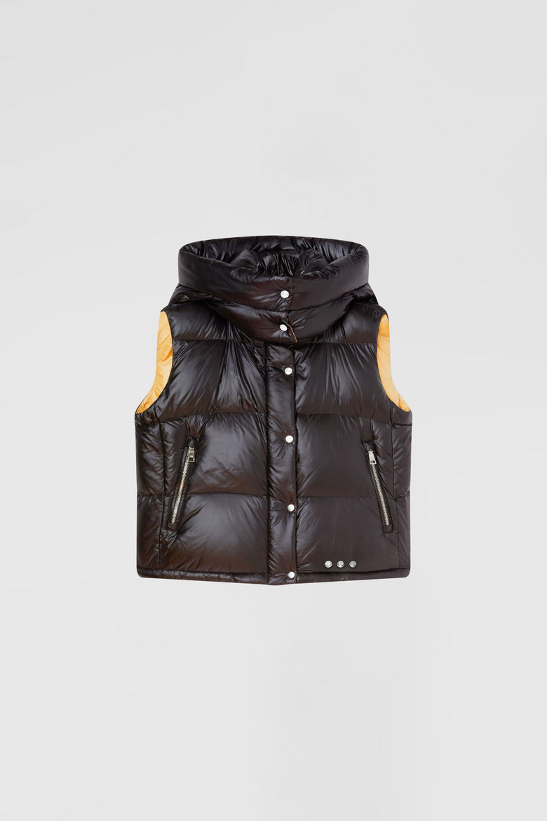 Gilet imbottito con cappuccio staccabile