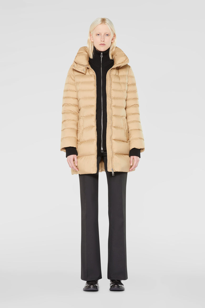 Down coat detachable hood