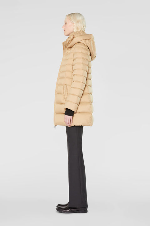 Down coat detachable hood