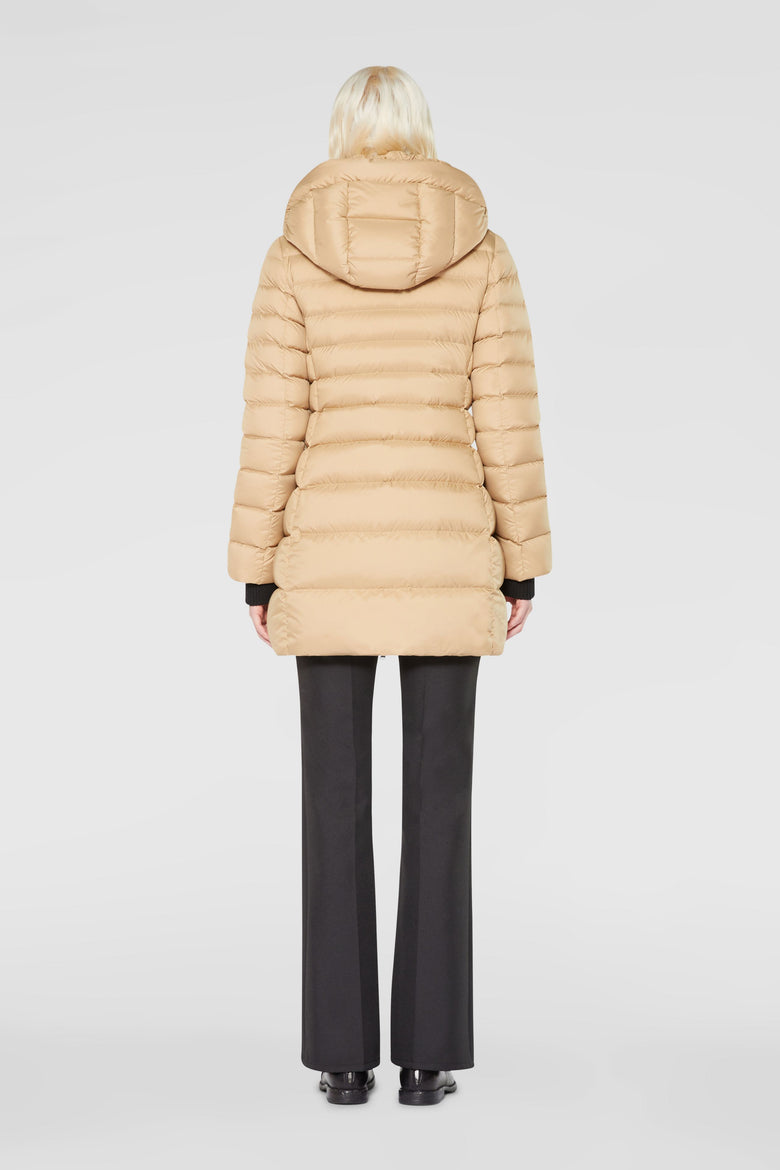 Down coat detachable hood