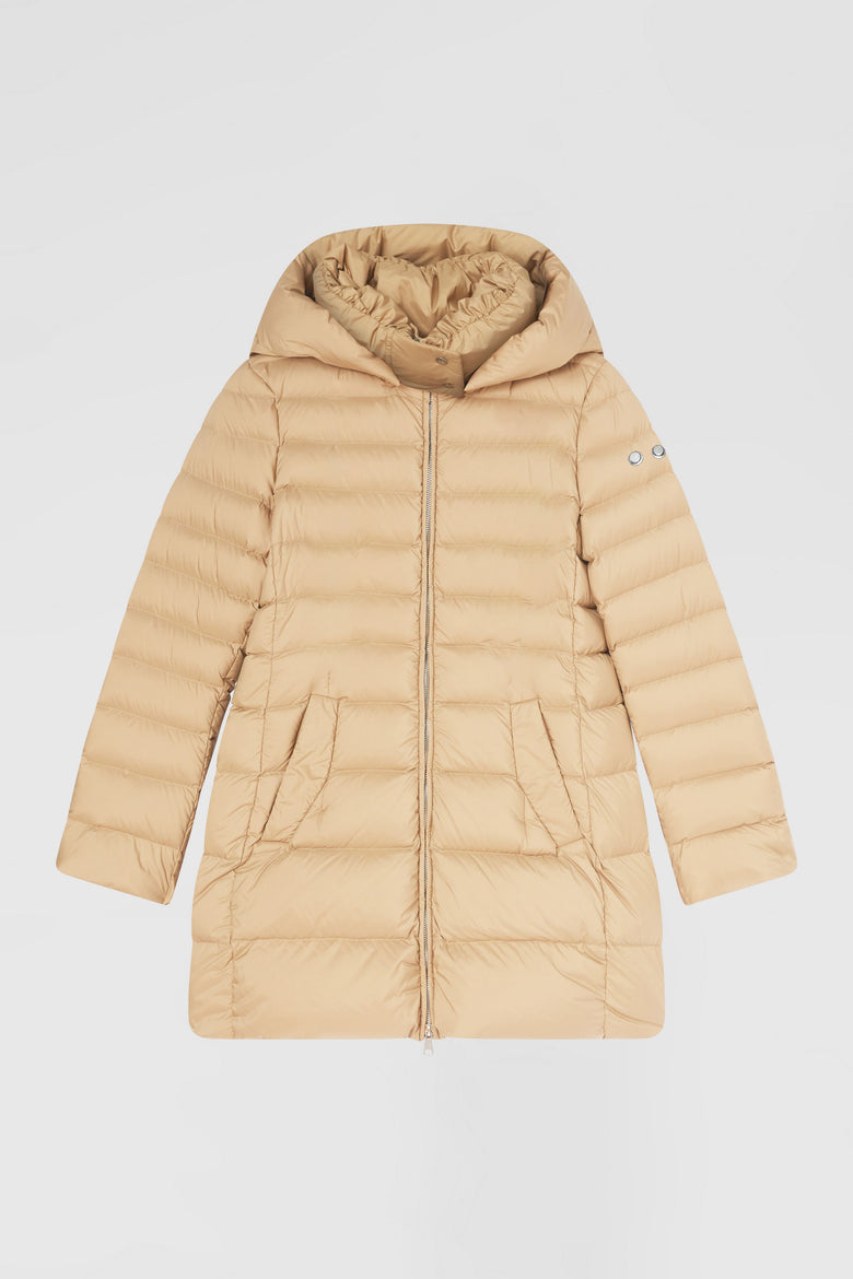 Down coat detachable hood