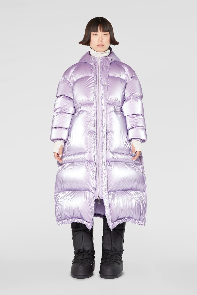 Over down coat with hood