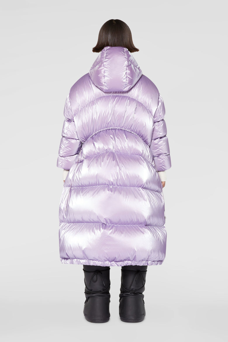 Over down coat with hood