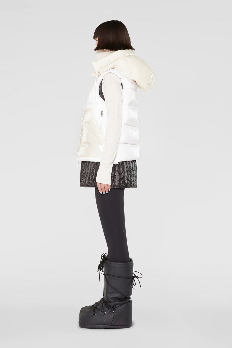 Down Vest Detachable Hood